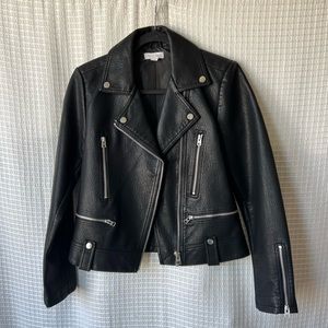 Topshop faux leather biker jacket NWOT